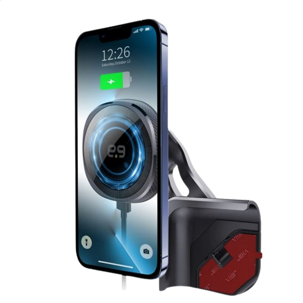 PureGear MagSafe Wireless Charger Mount for Tesla Screens Dark Gray