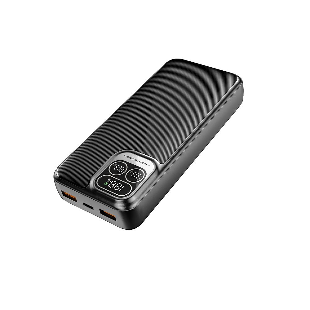 Essentials 20000mAh 22.5W Power Bank with LCD Display Black
