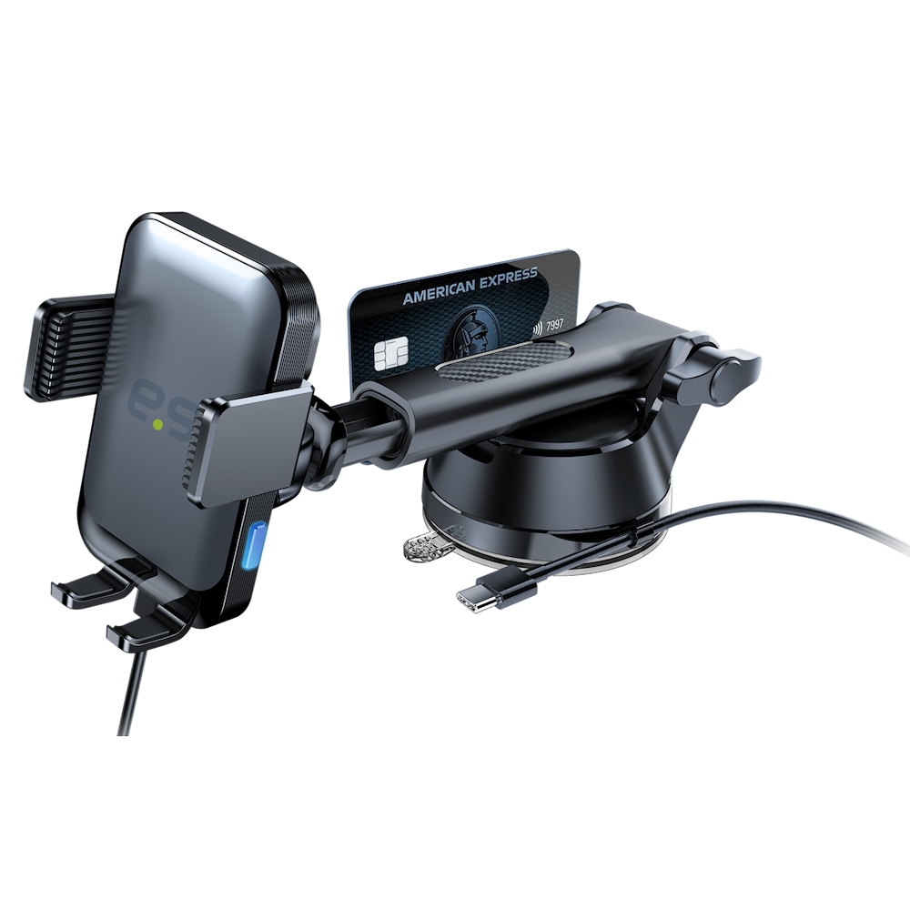 PureGear Charging Grip Dash Windshield Mount Black