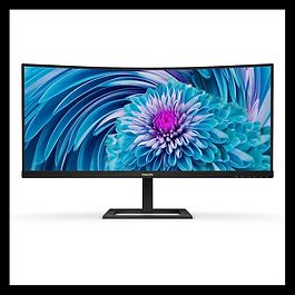 Philips - 34-inch Ultrawide Curved Display 240Hz with and Speakers (346E2CUAE) / Black