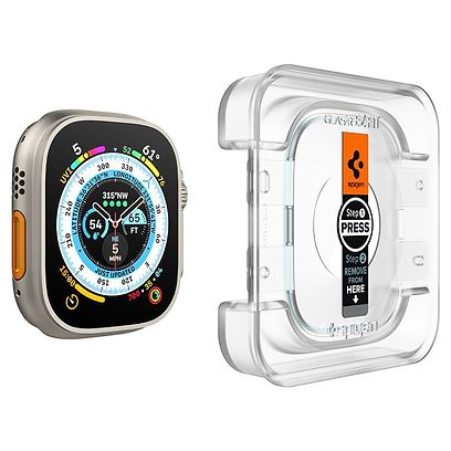 Spigen - Apple Watch Ultra Screen Protector EZ FIT (2 Pack) / Clear Clear
