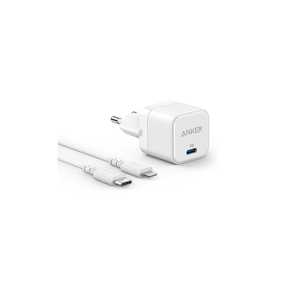 Anker - PowerPort III 20W Power Adapter with USB-C to Lightning Cable (0.9m) / White