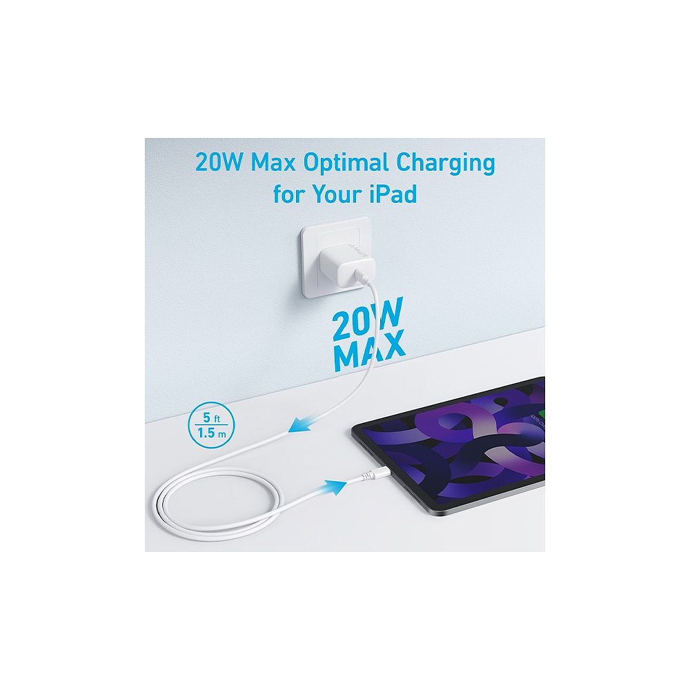 Anker - 20W USB-C Power Adapter / White