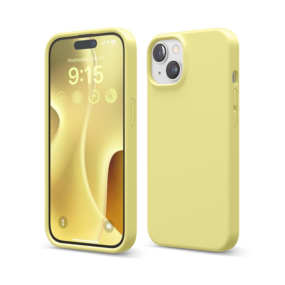 elago Liquid Silicone Case for iPhone 15 yellow