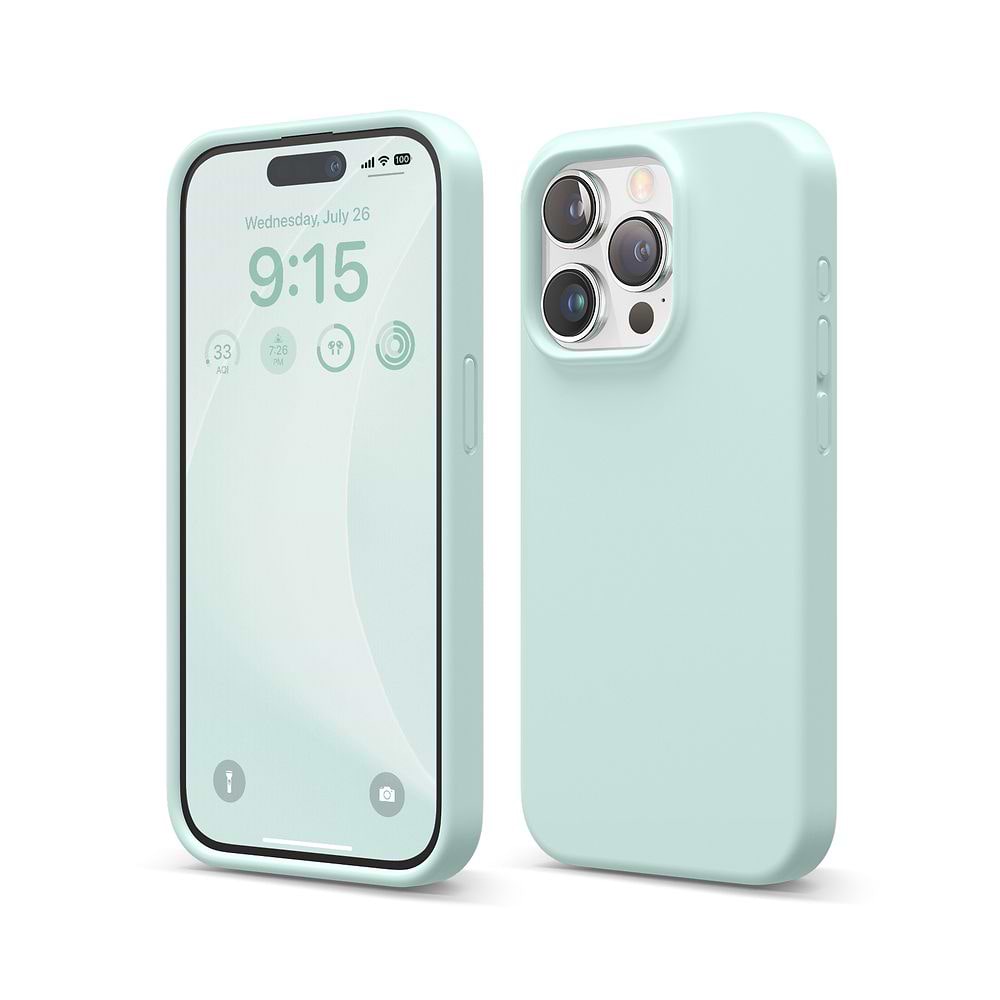 elago Liquid Silicone Case for iPhone 15 Pro mint