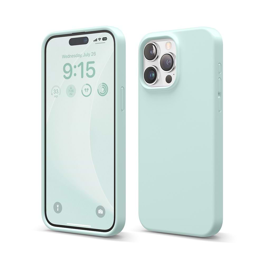 elago Liquid Silicone Case for iPhone 15 Pro Max mint