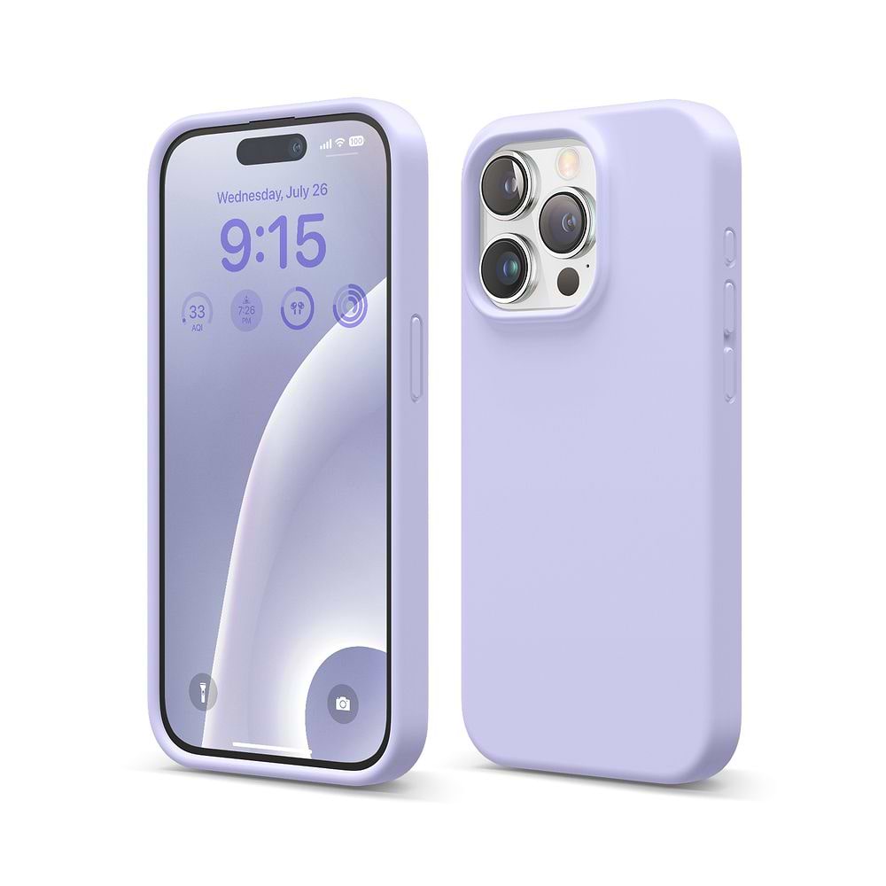 elago Silicone Case for iPhone 15 Pro purple