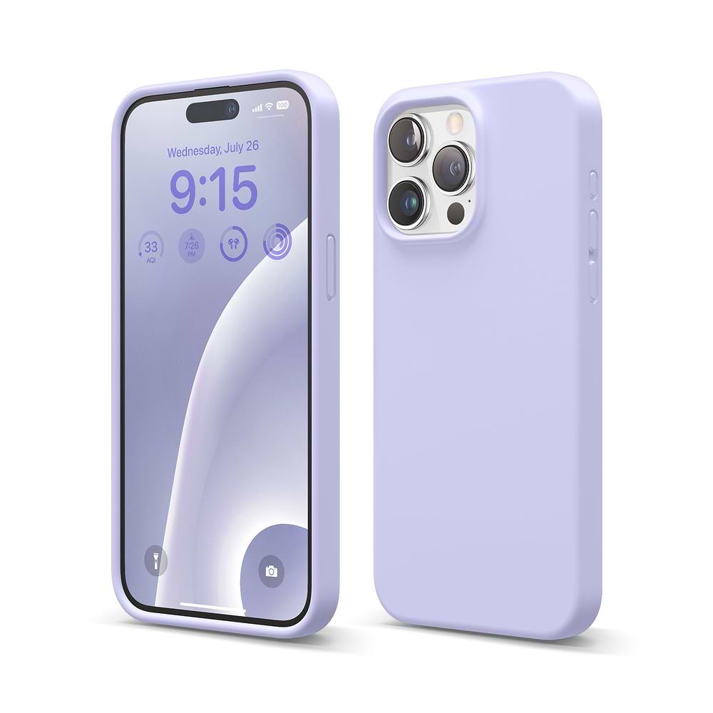 elago Silicone Case for iPhone 15 Pro Max purple