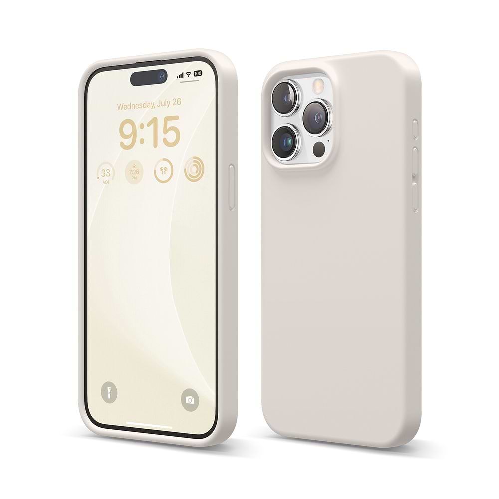 elago Silicone Case iPhone 15 Pro Max stone