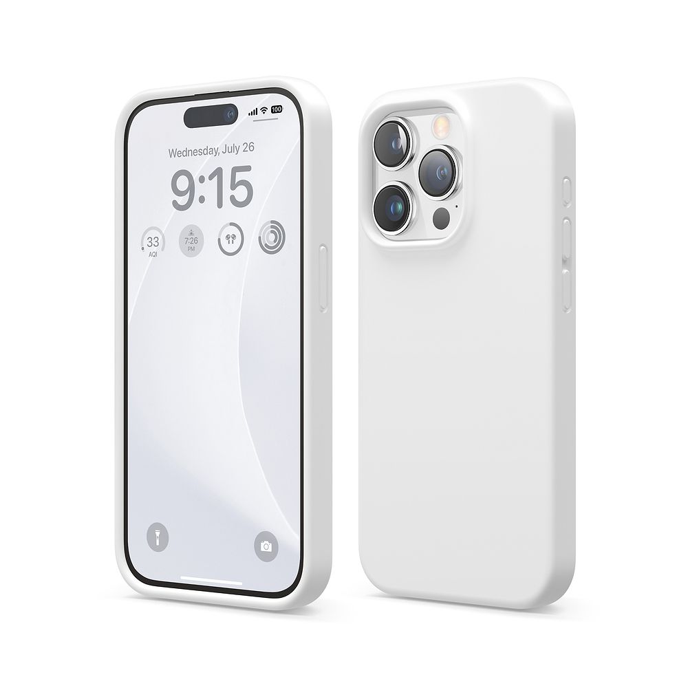 elago Liquid Silicone Case for iPhone 15 Pro white