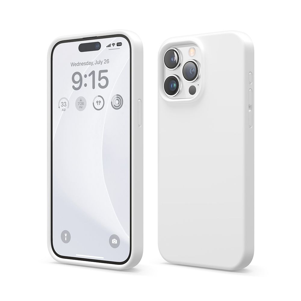 elago Liquid Silicone Case for iPhone 15 Pro Max white