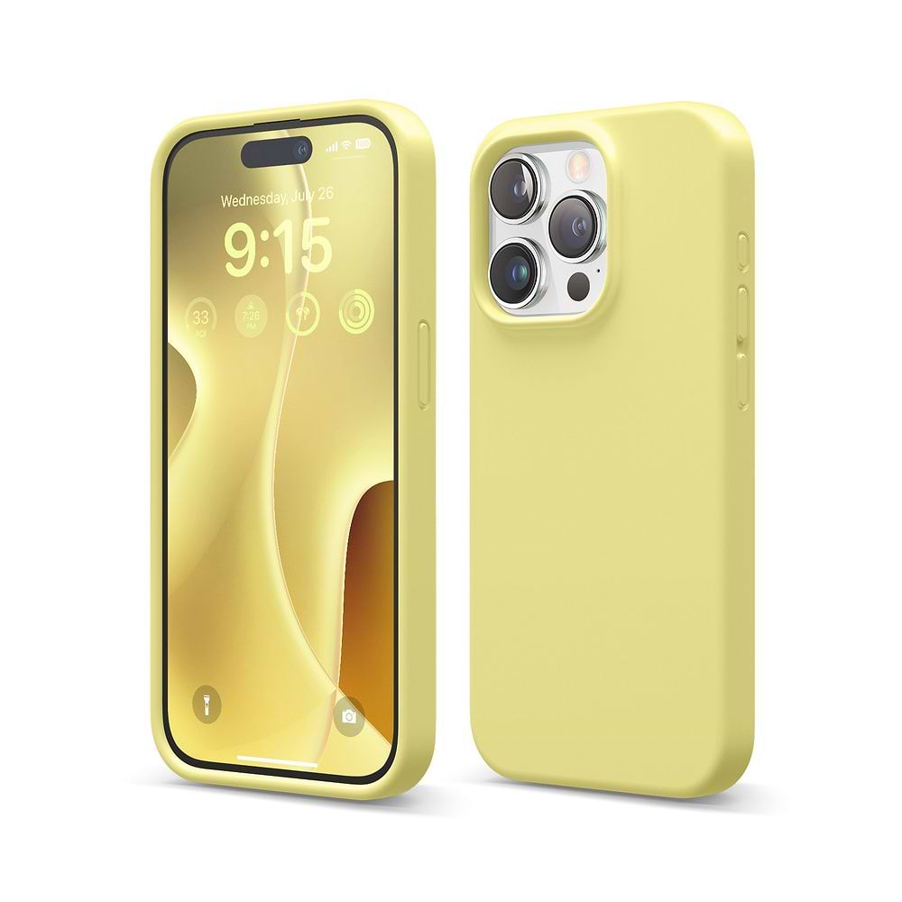 elago Silicone Case for iPhone 15 Pro yellow