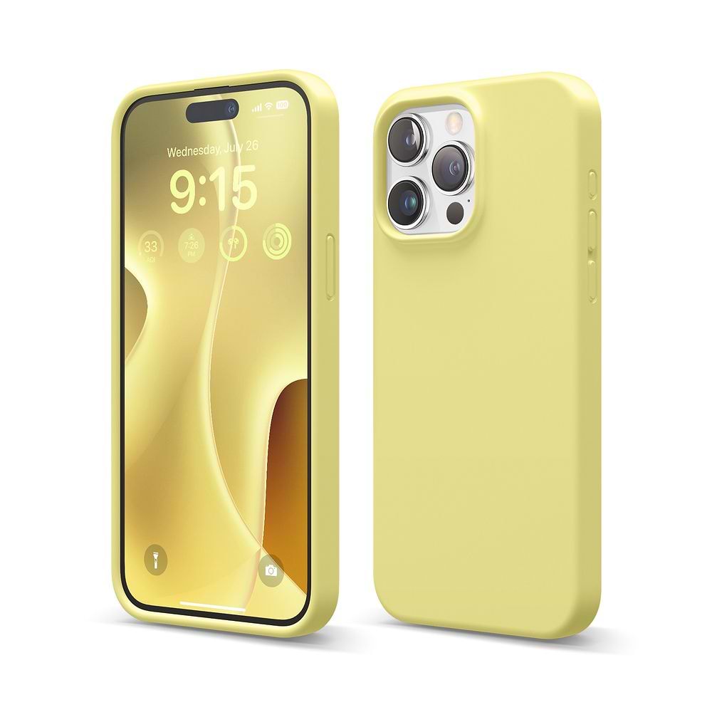 elago Liquid Silicone Case for iPhone 15 Pro Max yellow