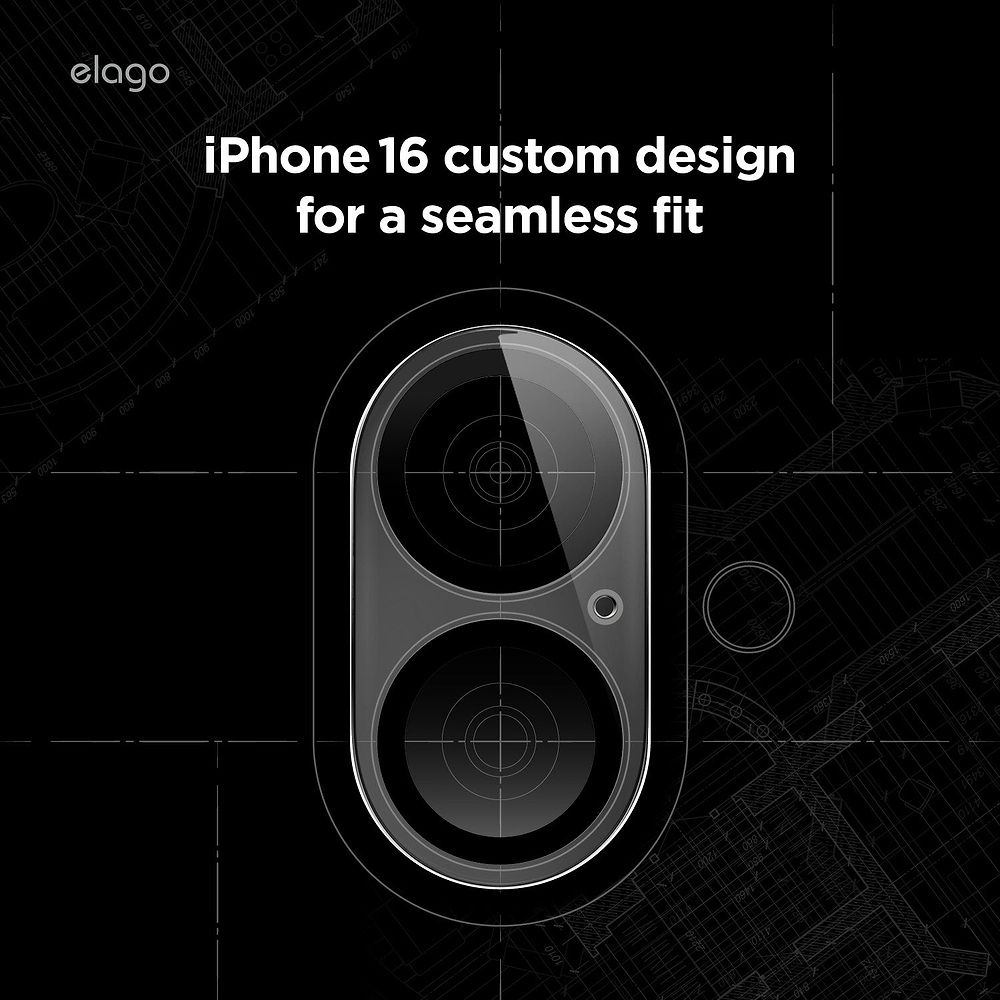 elago - Camera Lens Protector for iPhone 16 and iPhone 16 Plus / Clear