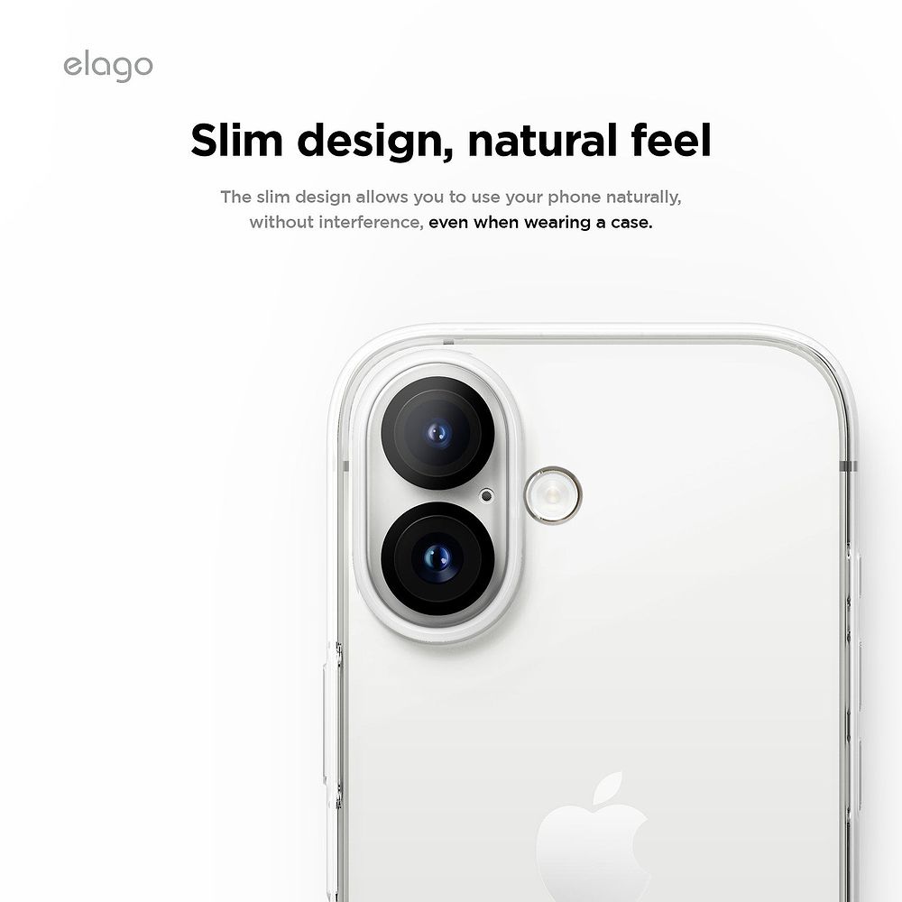 elago - Camera Lens Protector for iPhone 16 and iPhone 16 Plus / Clear