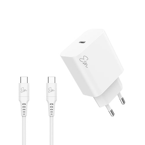 Essentials - 20W Power Adapter with USB-C Cable / White
