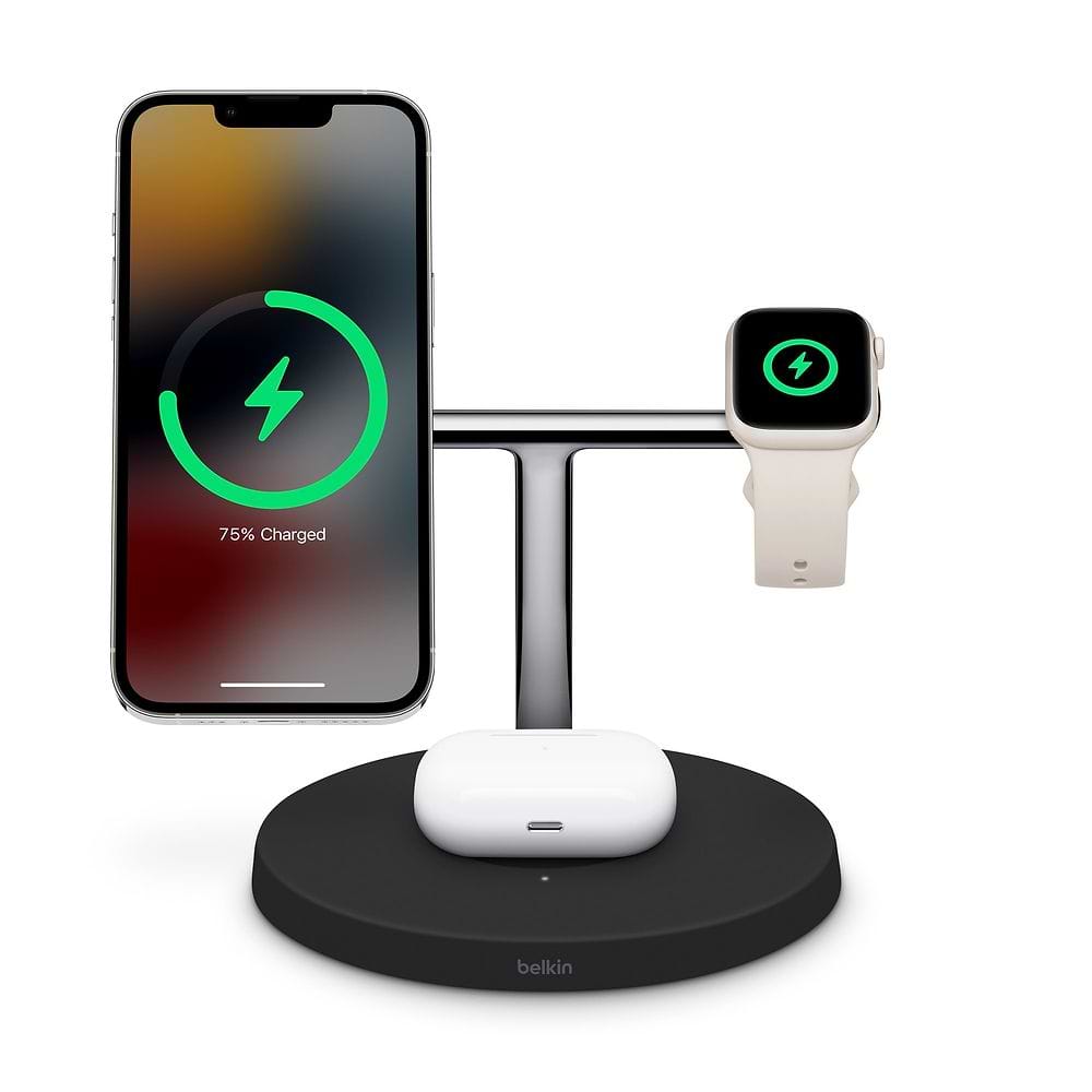 Belkin BOOST CHARGE PRO 3in1 Wireless Charger with MagSafe V2 black
