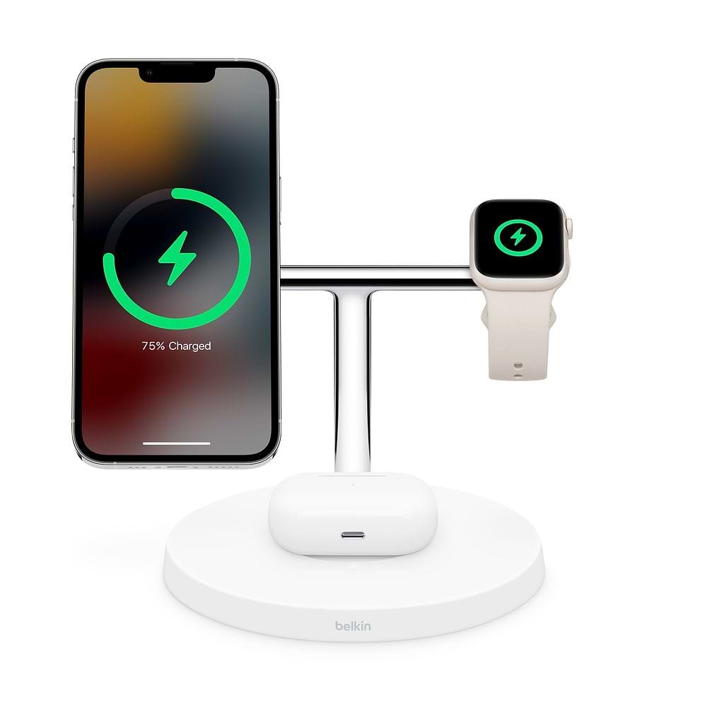 Belkin BOOST CHARGE PRO 3in1 Wireless Charger with MagSafe V2 white