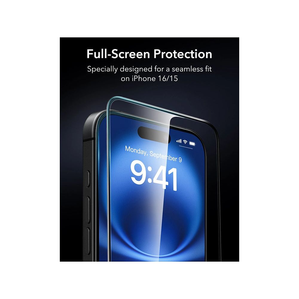 Essentials - Glass Screen Protector for iPhone 15 / Clear 