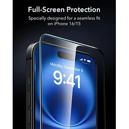 Essentials - Glass Screen Protector for iPhone 15 / Clear