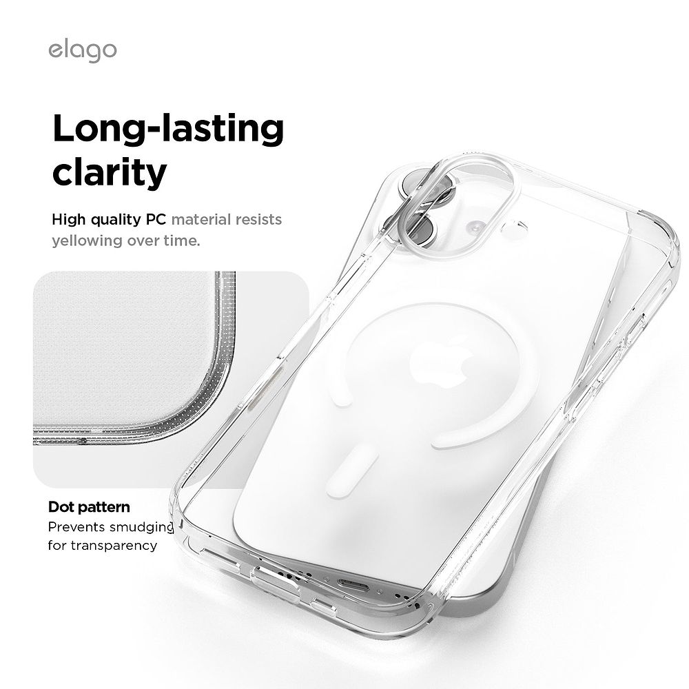 elago - Hybrid Case with MagSafe and Camera Control for iPhone 17 / Clear