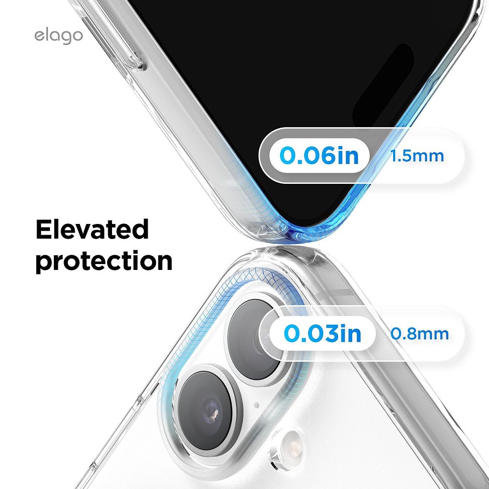elago - Hybrid Case with MagSafe and Camera Control for iPhone 17 / Clear