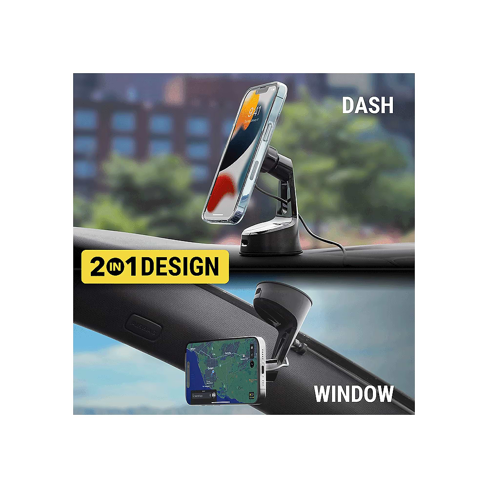 Scosche - MagicMount Charge Magnetic Window/Dash Mount for MagSafe Devices / Black