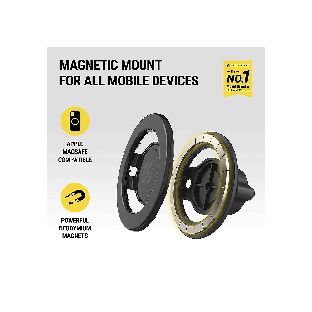 Scosche - MagicMount Select Magnetic Non Telescoping Extend Dash/Vent Mount for MagSafe Devices / Black