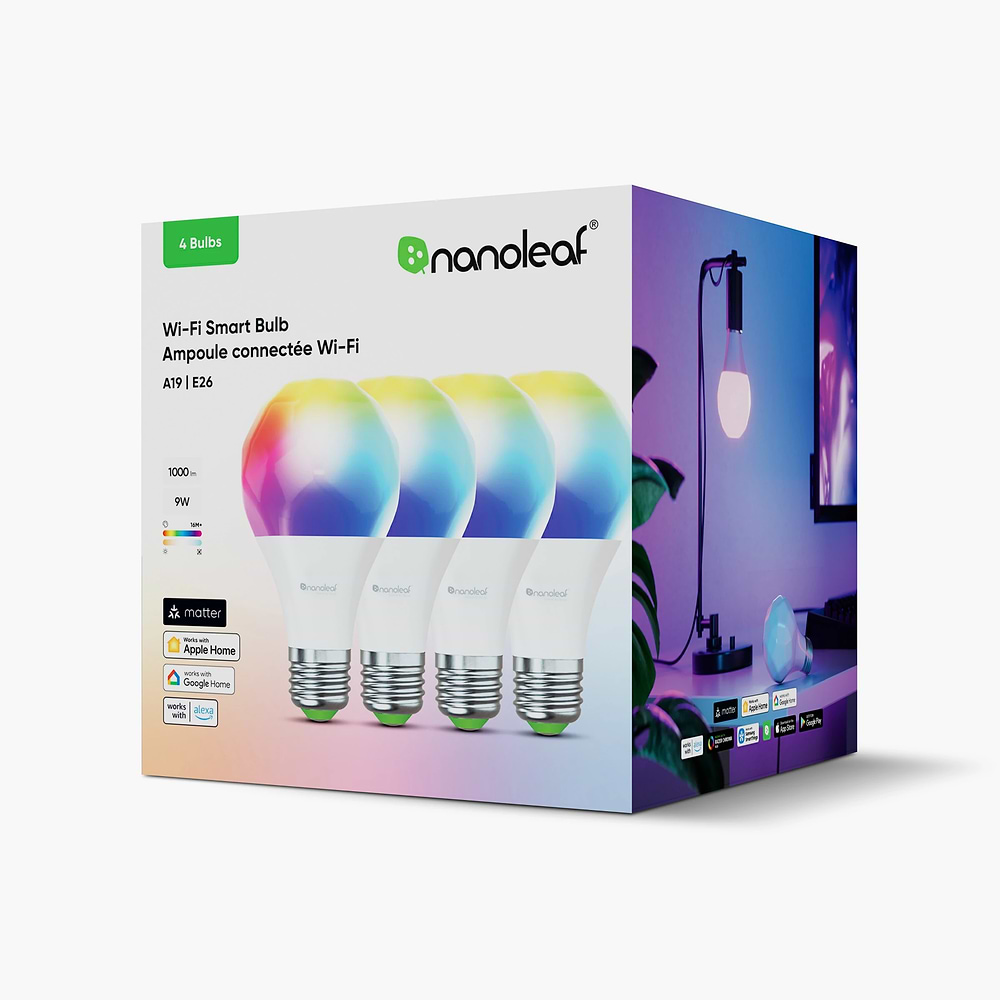 Nanoleaf - Essentials HomeKit Smart A60 Bulb (4 Pack) / White