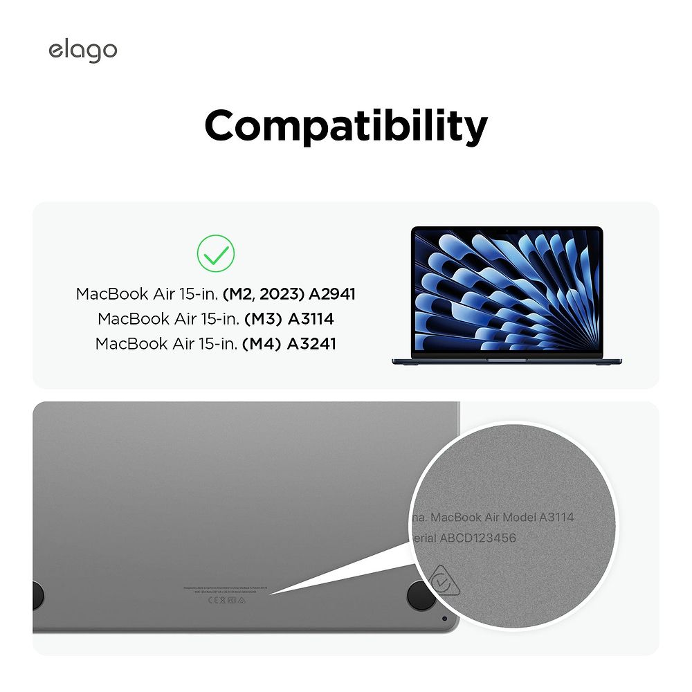elago - Slim Hard Case for MacBook Air 15-inch (M2-M4 chip)