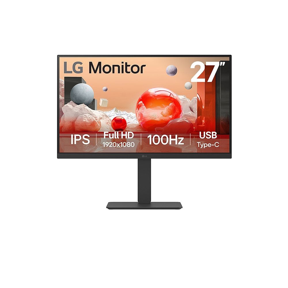 LG - 27 Full HD IPS Monitor with USB Type-C / Black