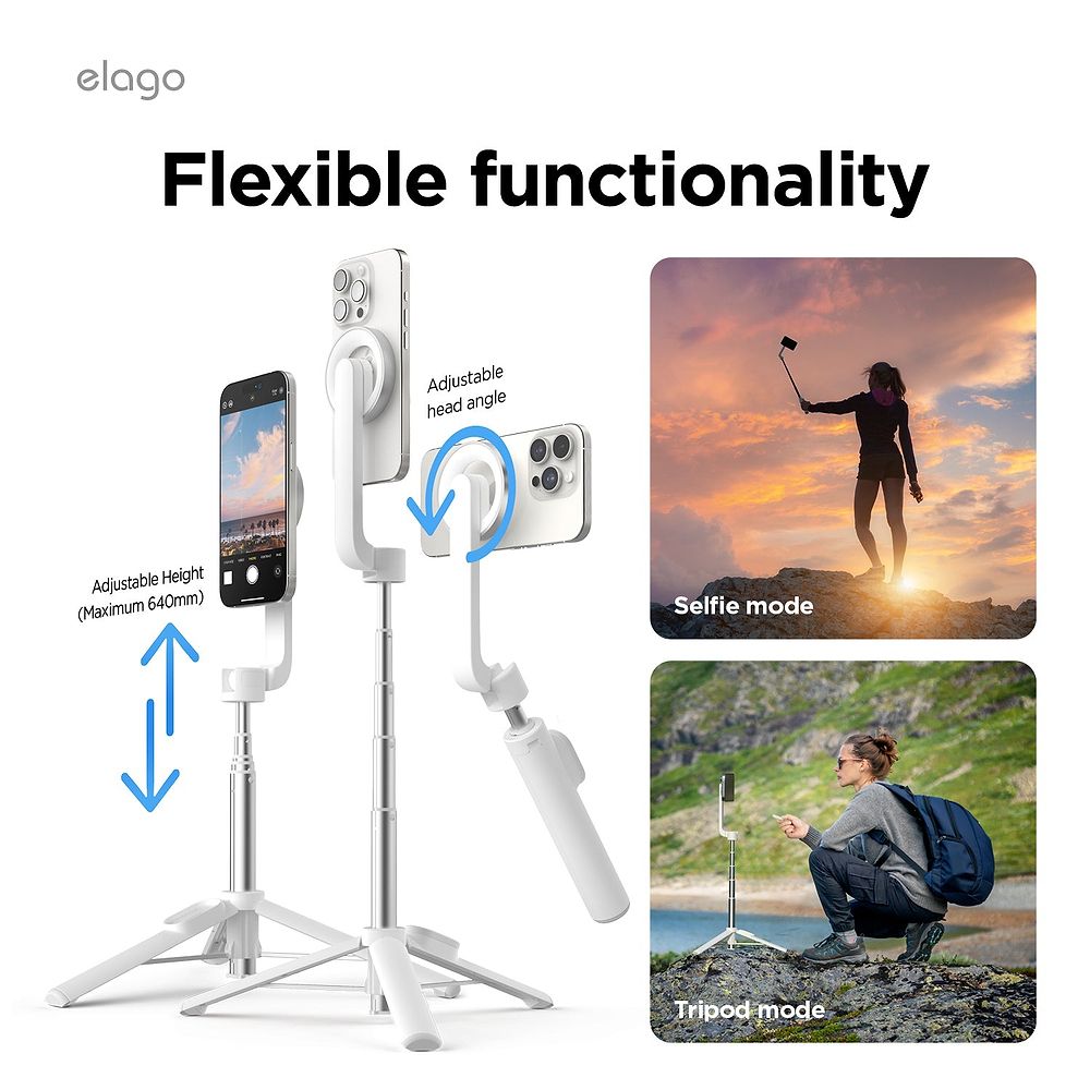 elago - Magnetic Selfie Stick for MagSafe / White