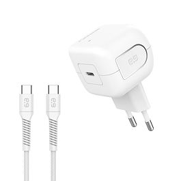 PureGear - 45W Power Adapter with USB-C Cable (1m) / White