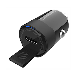 Scosche - PowerVolt 30W Car Charger with Braided USB-C Cable / Black