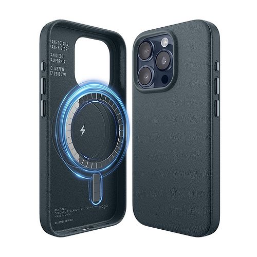elago - Magnetic Leather Case for iPhone 15 Pro Max