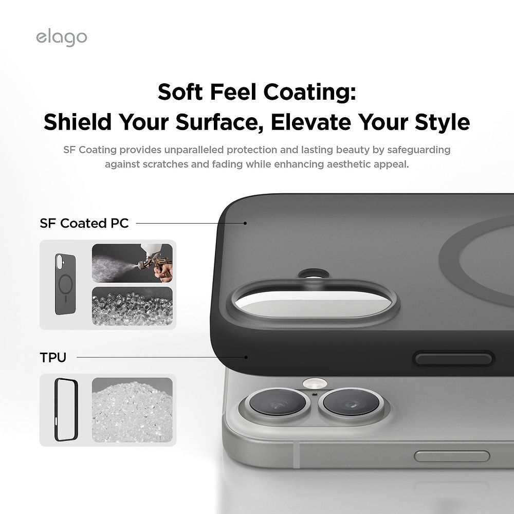 elago - Magnetic Hybrid Case for iPhone 16 Plus