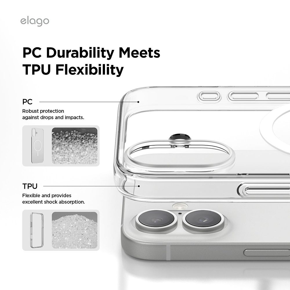 elago - Magnetic Hybrid Case for iPhone 16 Plus