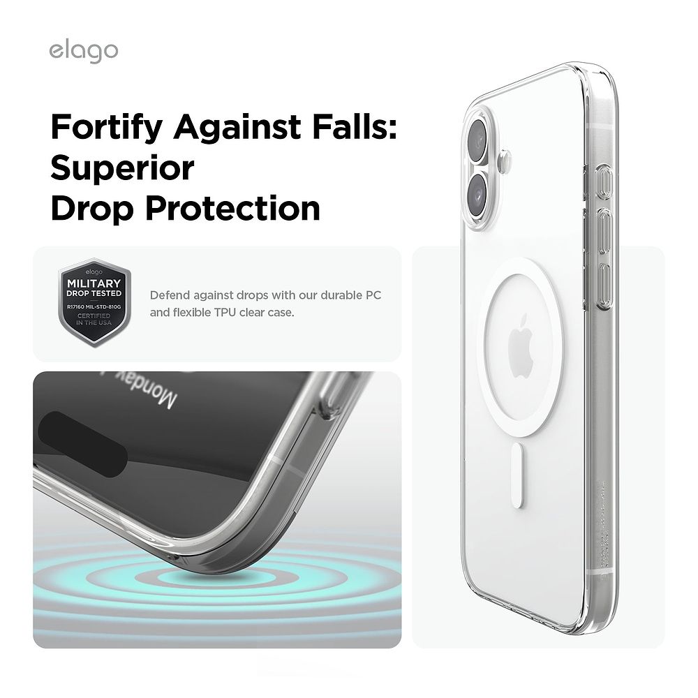 elago - Magnetic Hybrid Case for iPhone 16 Plus