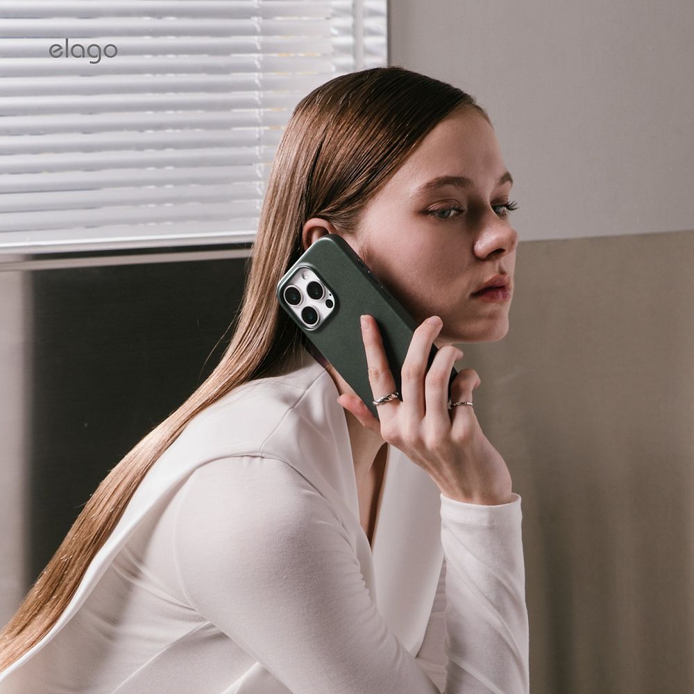 elago - Magnetic Leather Case for iPhone 16 Pro Max