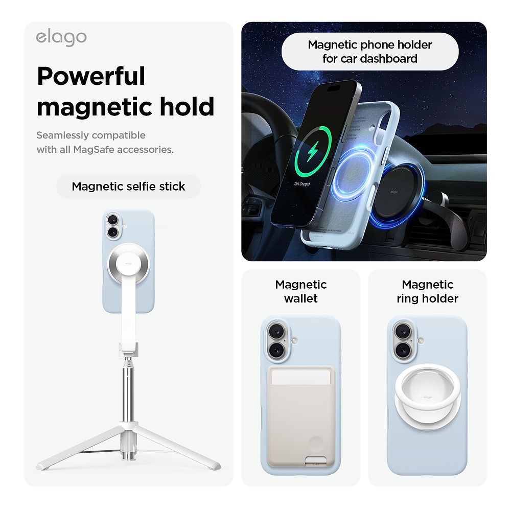 elago - Magnetic Silicone Case for iPhone 16 