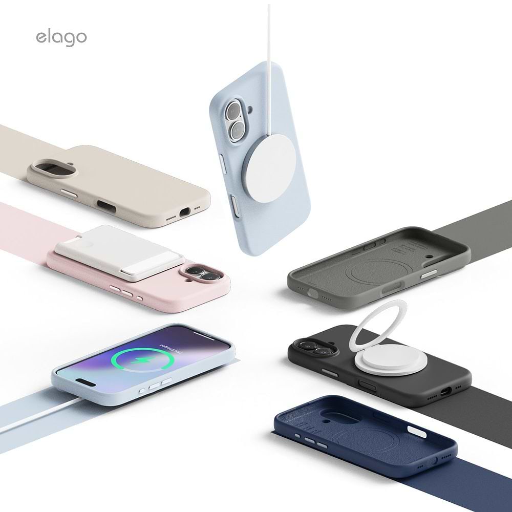 elago - Magnetic Silicone Case for iPhone 16 Plus