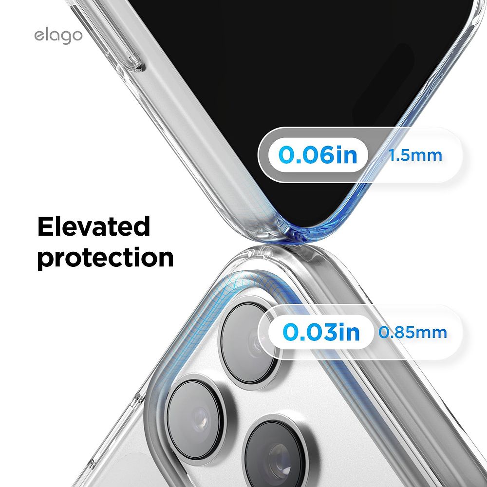 elago - Hybrid Case with MagSafe and Camera Control for iPhone 17 Pro Max / Clear