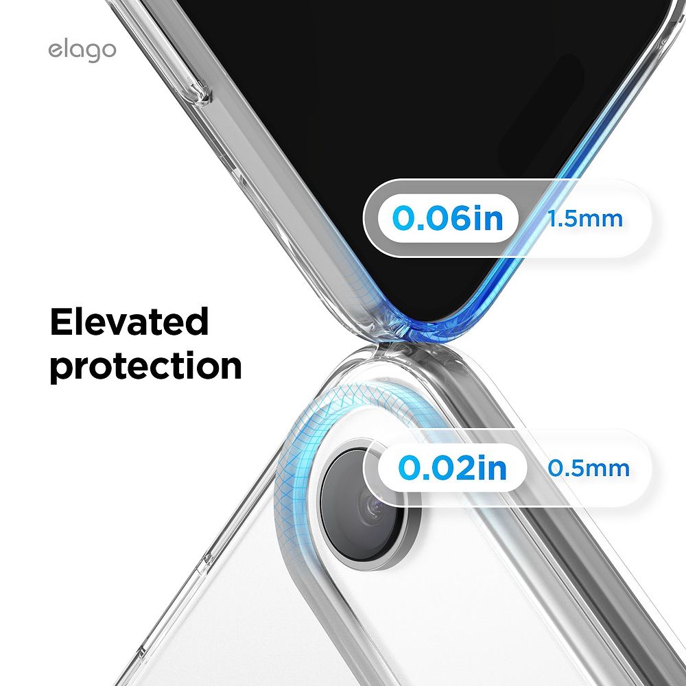 elago - Hybrid Case with MagSafe and Camera Control for iPhone Air / Clear