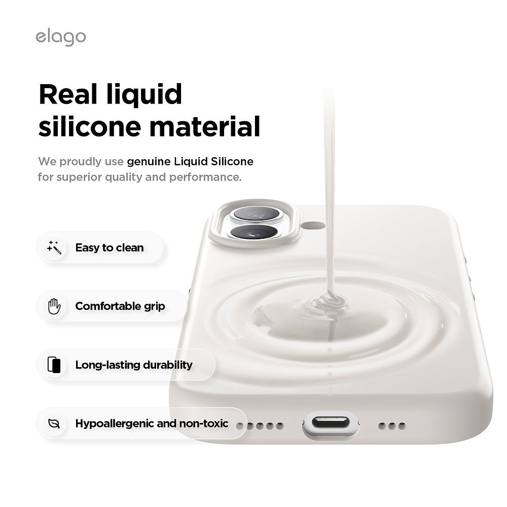 elago - Silicone Case with MagSafe and Camera Control for iPhone 17