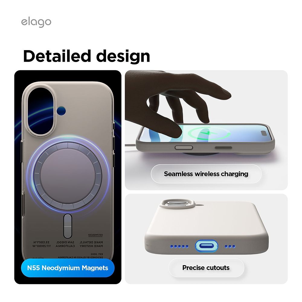 elago - Silicone Case with MagSafe and Camera Control for iPhone 17