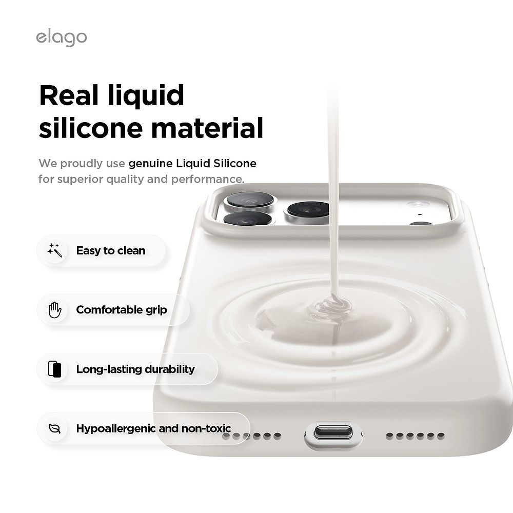 elago - Silicone Case with MagSafe and Camera Control for iPhone 17 Pro