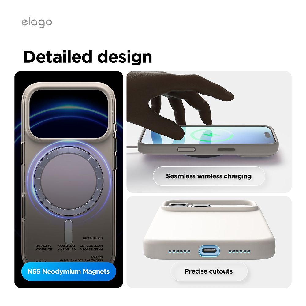 elago - Silicone Case with MagSafe and Camera Control for iPhone 17 Pro