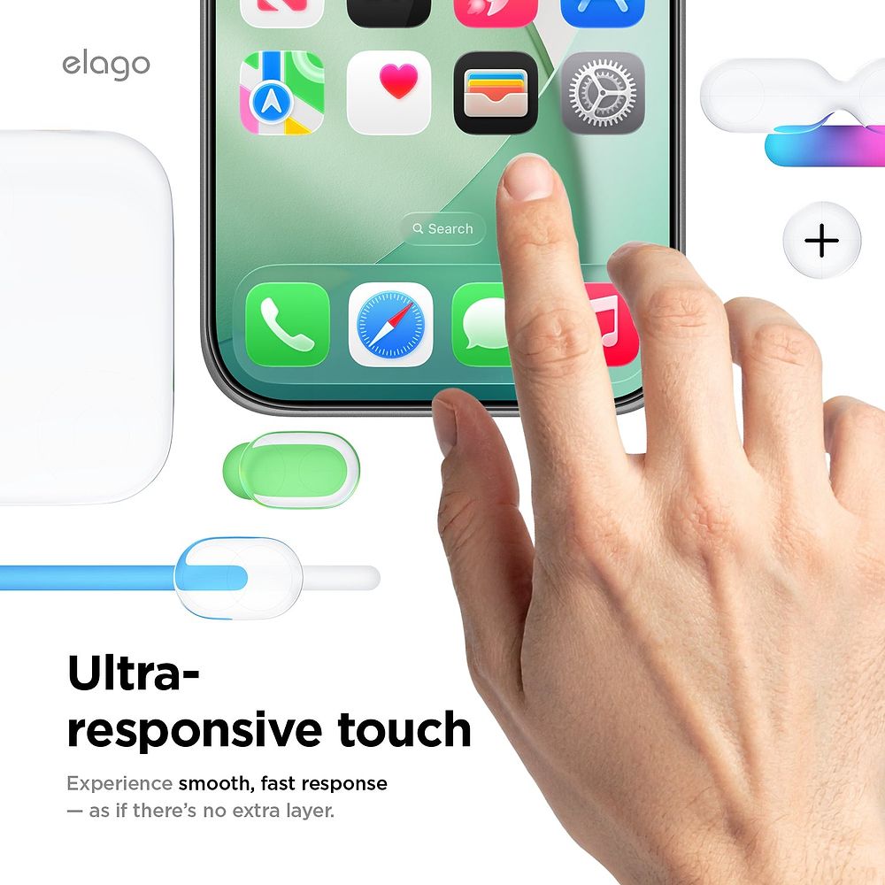 elago - Tempered Glass Compatible for iPhone 17 Series with Easy Install Kit / Clear 