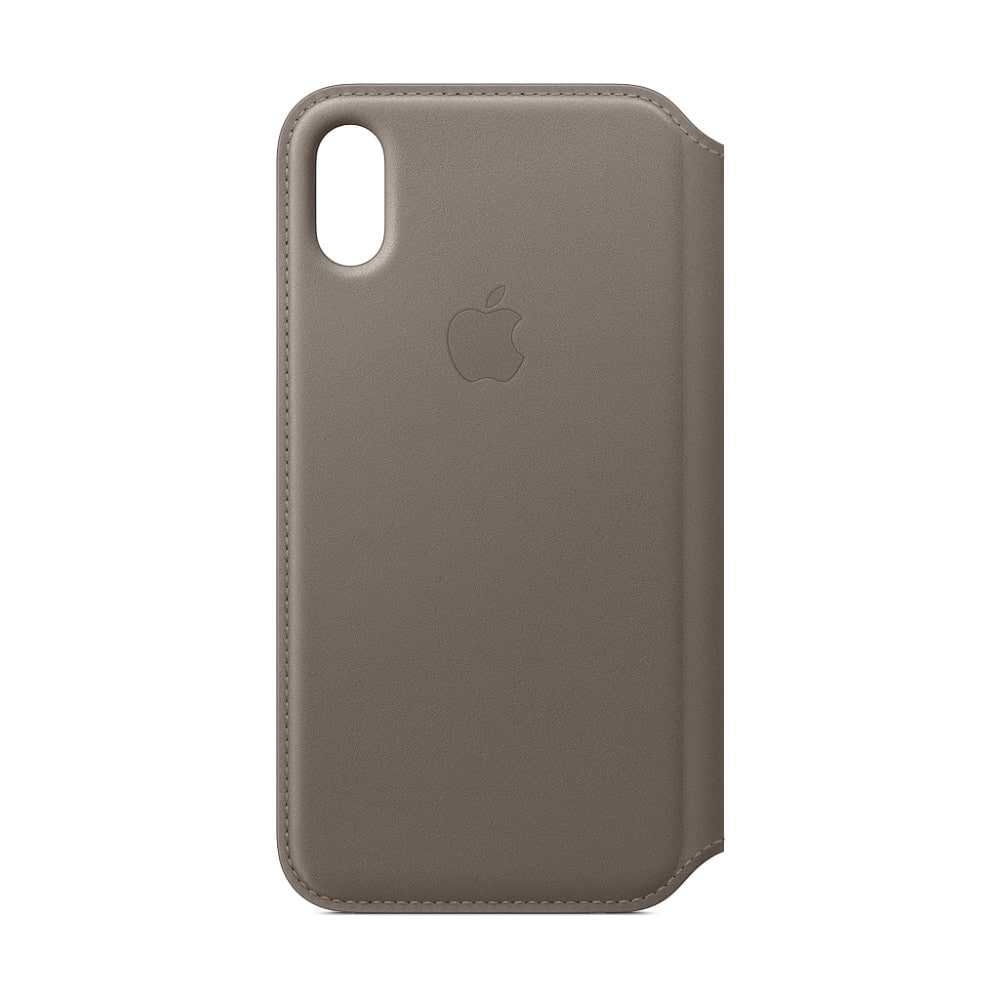 iPhone X Leather Folio taupe