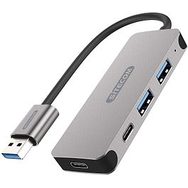 Sitecom - USB-A Hub 4 Port 2x USB-A + 2x USB-C (5Gbps) / Aluminum